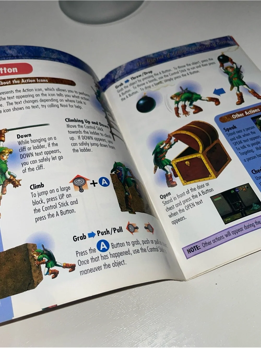 Nintendo Zelda Ocarina of Time Instruction Booklet - Gold, Red, Purple